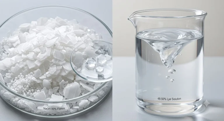 Caustic Soda Flakes vs Caustic Soda Lye: Which Form to Buy and What Each Really Costs per kg of NaOH