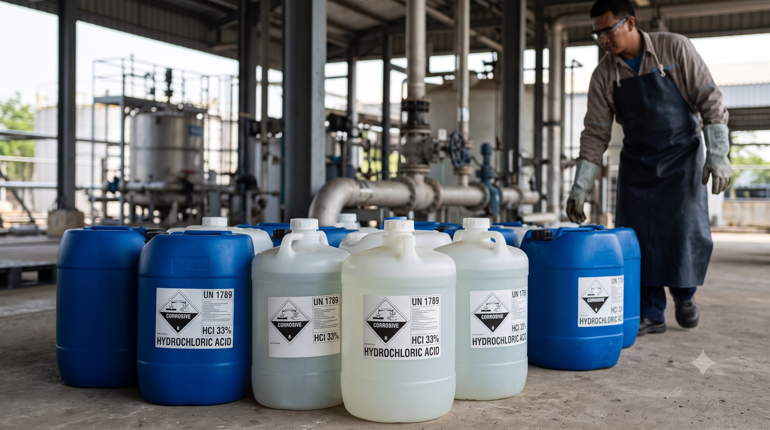 Hydrochloric Acid 33%: Uses, Packaging, Safe Handling, Dilution Table and How Much to Order